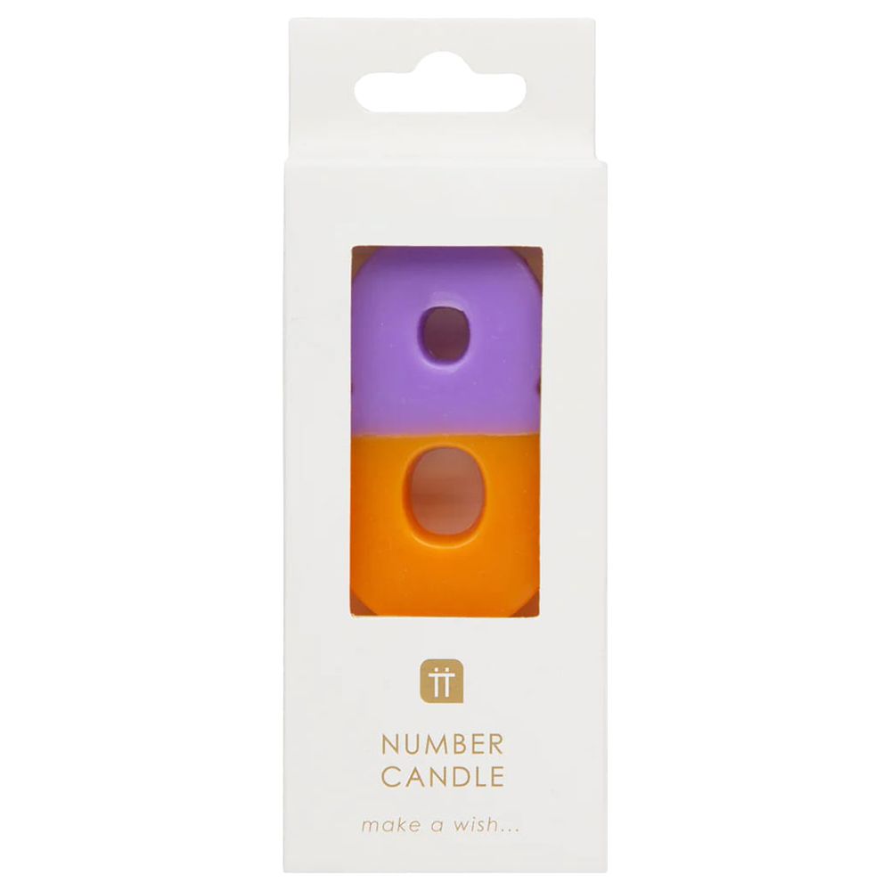 Talking Tables - We Heart Birthdays Candle - 8 - Orange