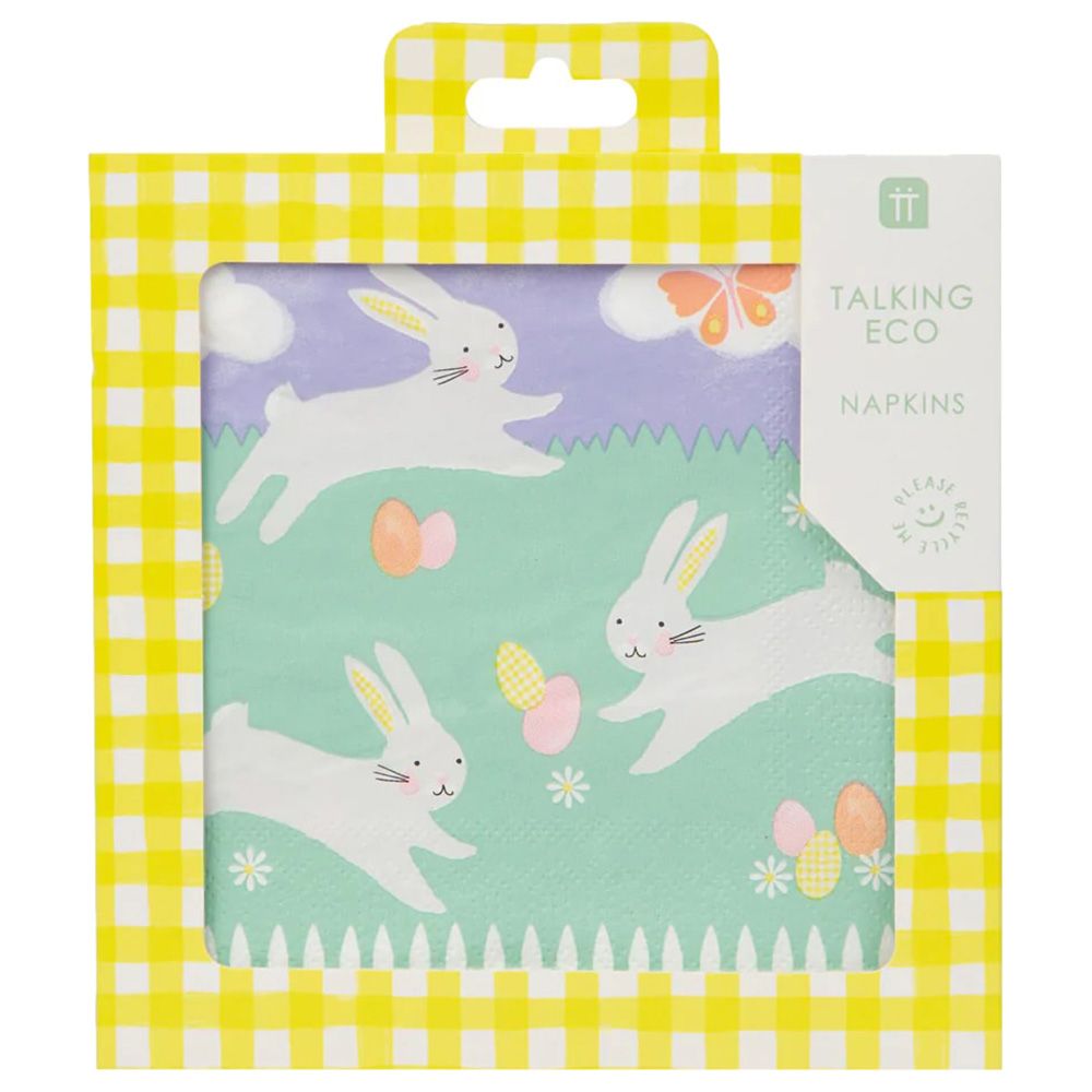 Talking Tables - Spring Bunny Napkin - 33cm - 21pc 