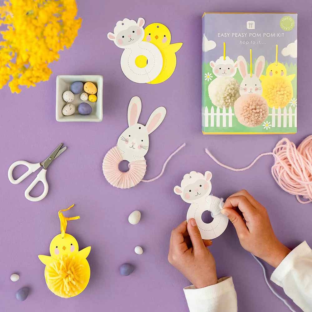 Talking Tables - Spring Bunny Pom Pom Kit - 6pc