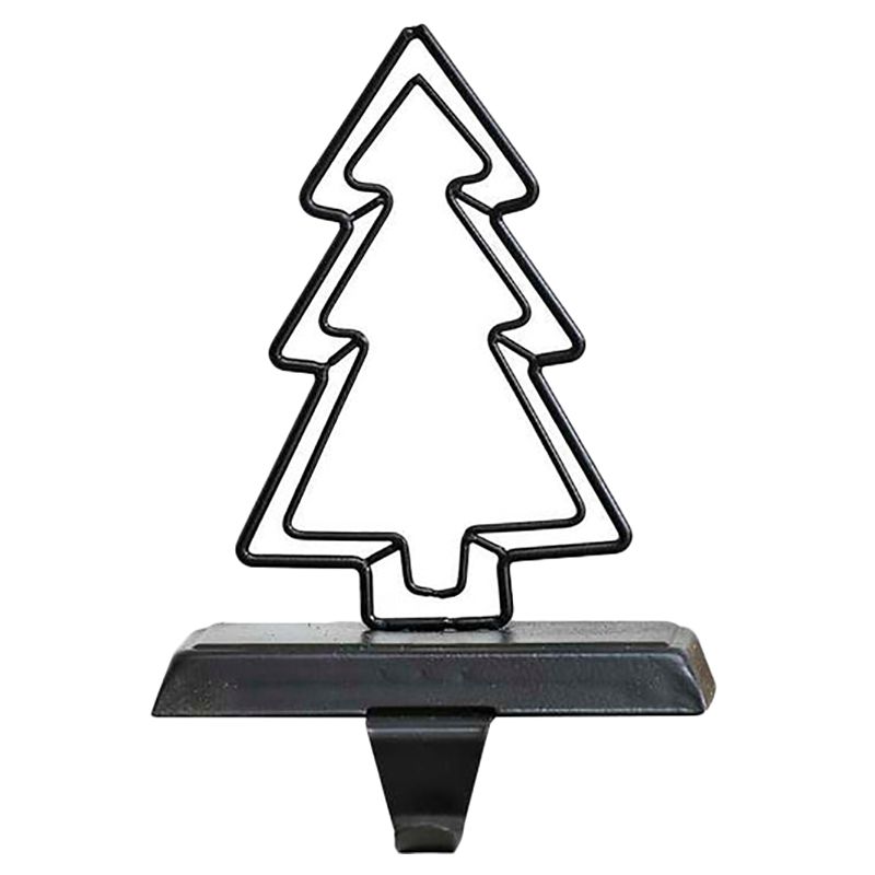 Ginger Ray - Metal Tree Shape Stocking Holder - Black