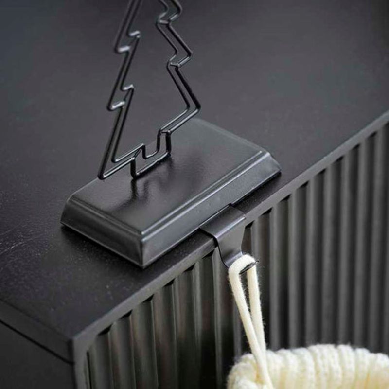 Ginger Ray - Metal Tree Shape Stocking Holder - Black