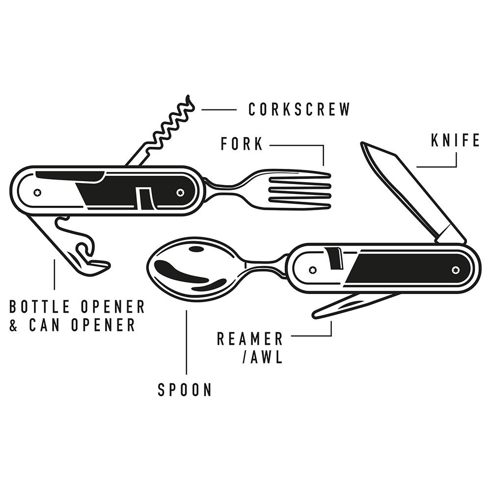 Gentlemen's Hardware - Camping Cutlery Tool, Wood