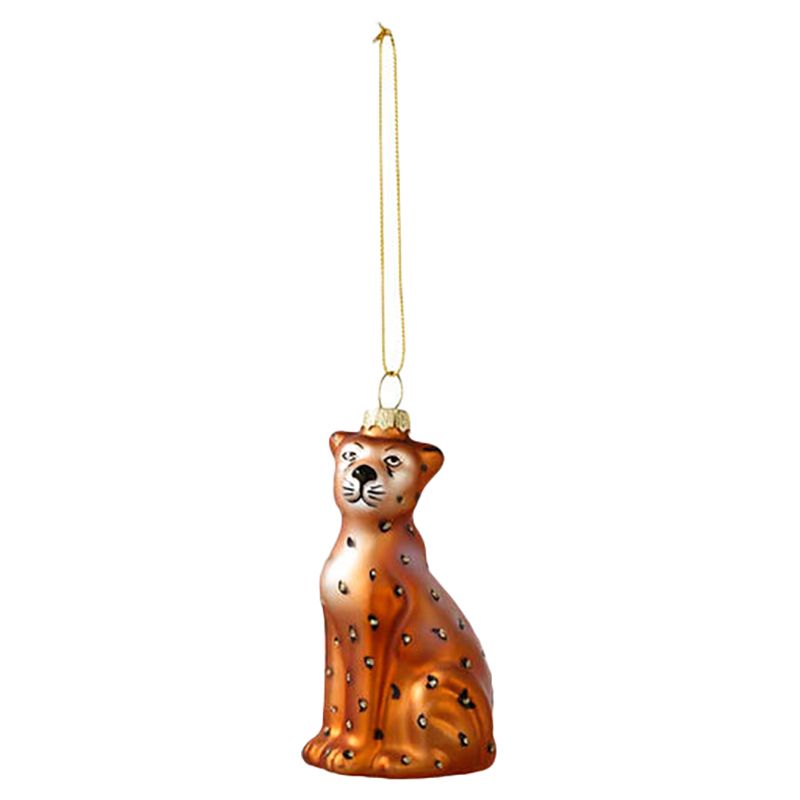 Talking Tables - Leopard Glass Tree Decoration