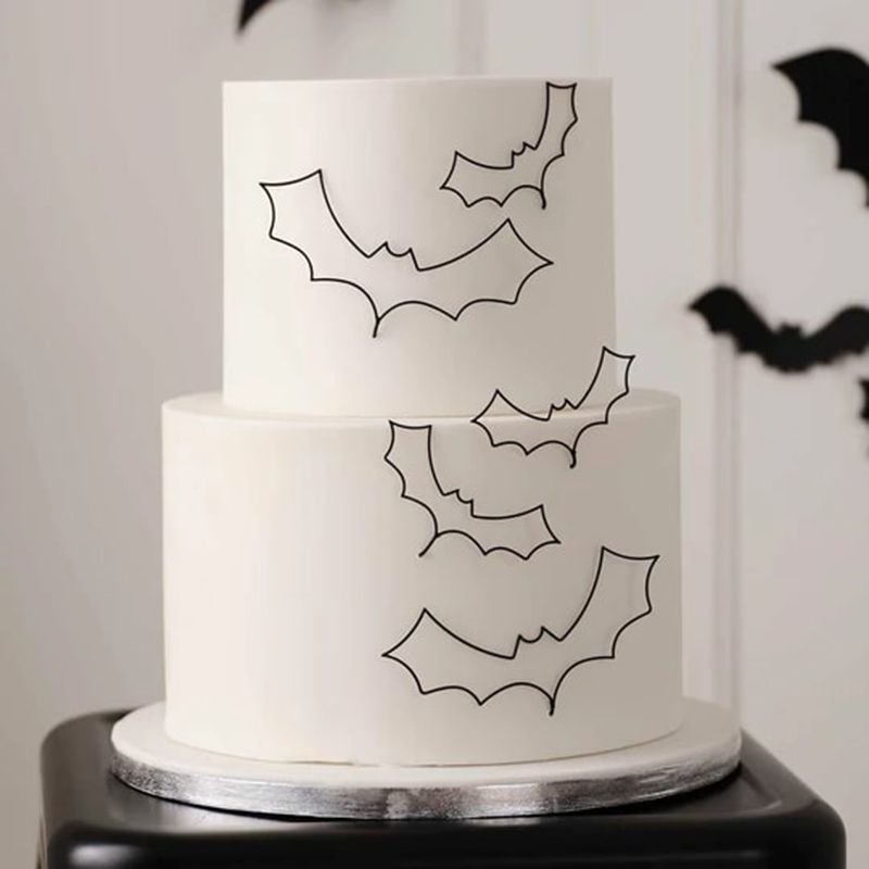 Ginger Ray - Cake Decoration - Bats - Black - 5pcs