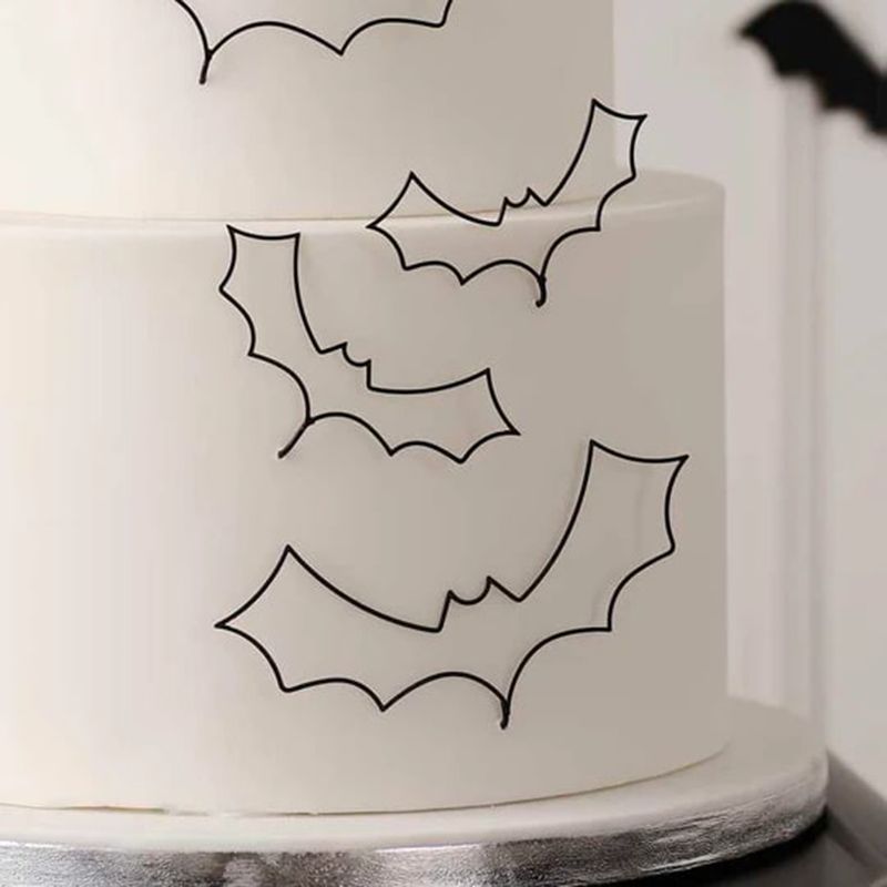 Ginger Ray - Cake Decoration - Bats - Black - 5pcs