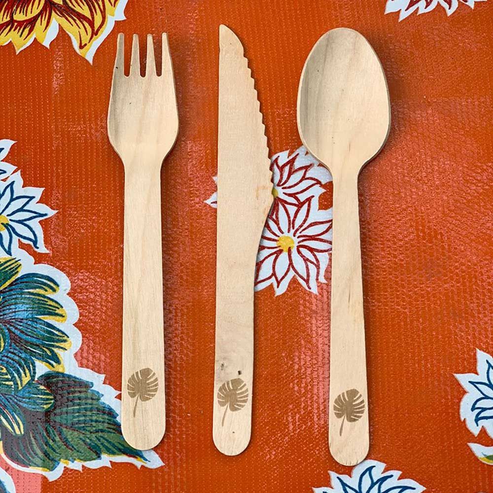 Talking Tables - Tropical Fiesta Wooden Cutlery