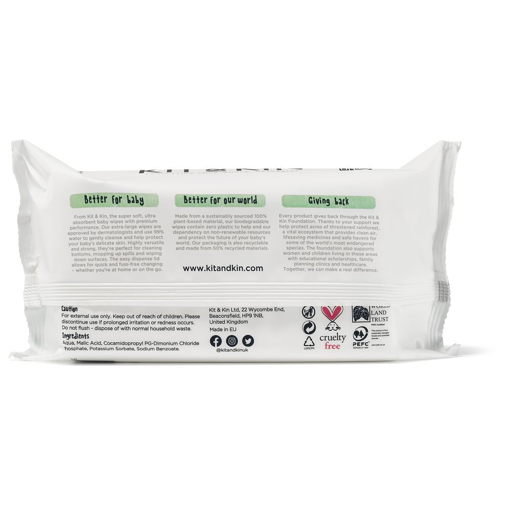 Kit & Kin - Eco Baby Wipes - Pack of 10 - 600pcs