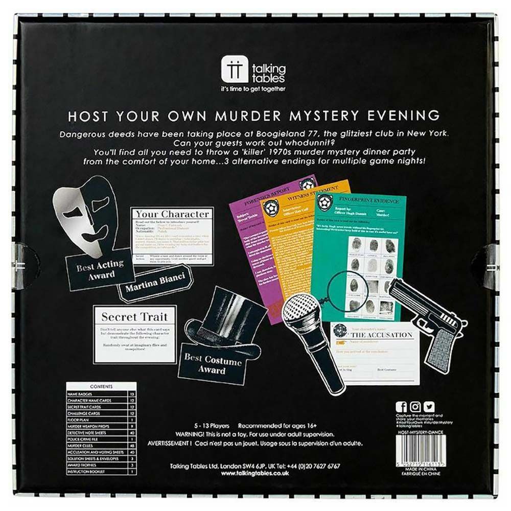 Talking Tables - Murder Mystery Game Kit