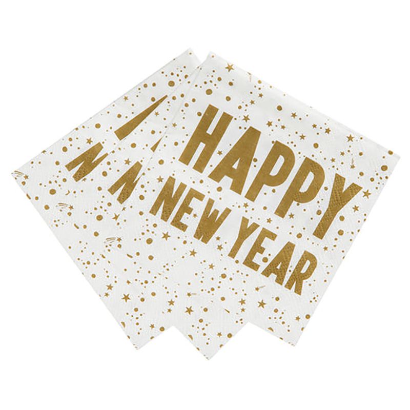 Talking Tables - Luxe Happy New Year Cocktail Napkin - 25cm - 16pcs