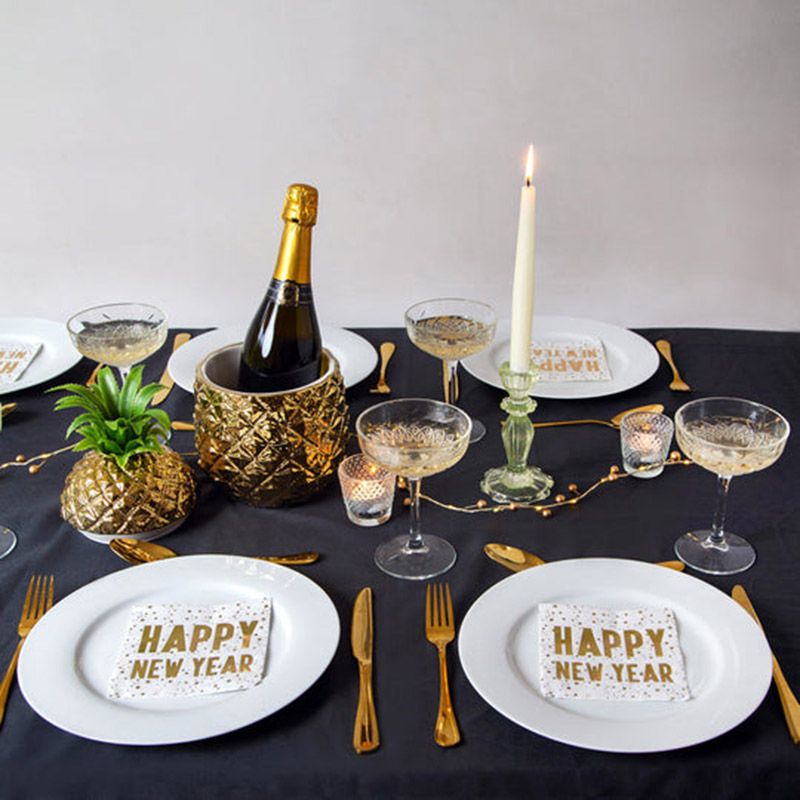 Talking Tables - Luxe Happy New Year Cocktail Napkin - 25cm - 16pcs