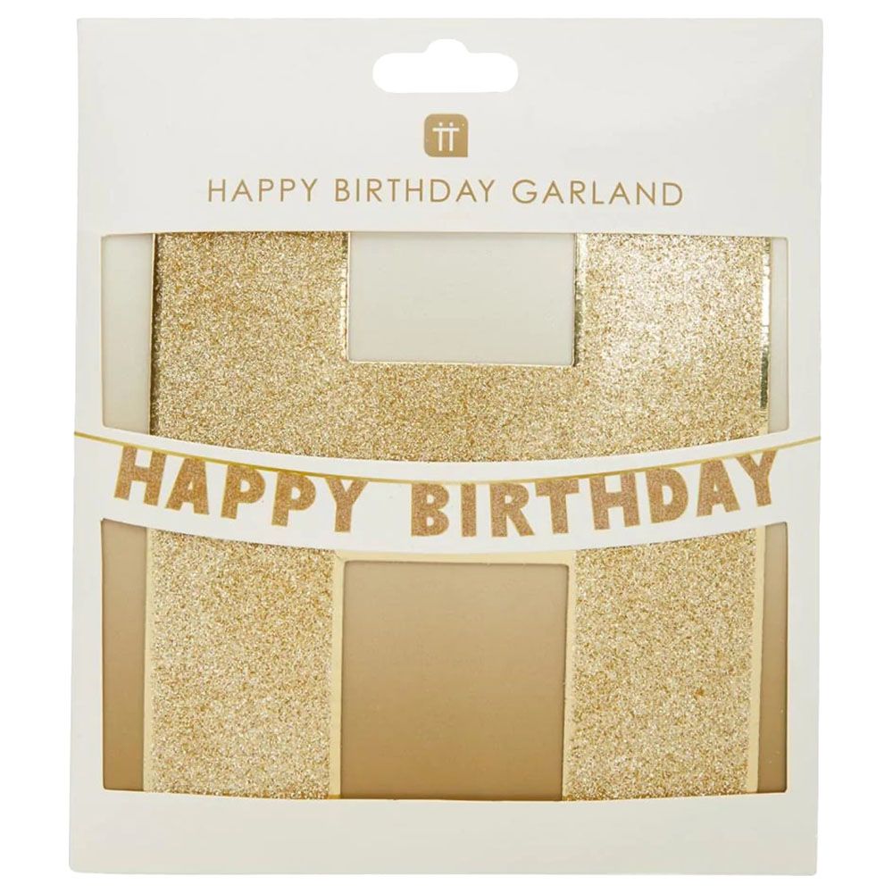 Talking Tables - Luxe Gold Happy Birthday Garland - 3m