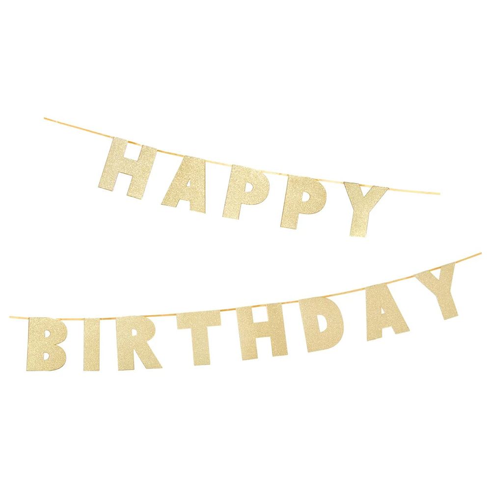 Talking Tables - Luxe Gold Happy Birthday Garland - 3m