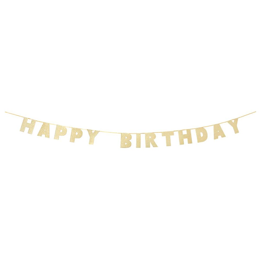 Talking Tables - Luxe Gold Happy Birthday Garland - 3m