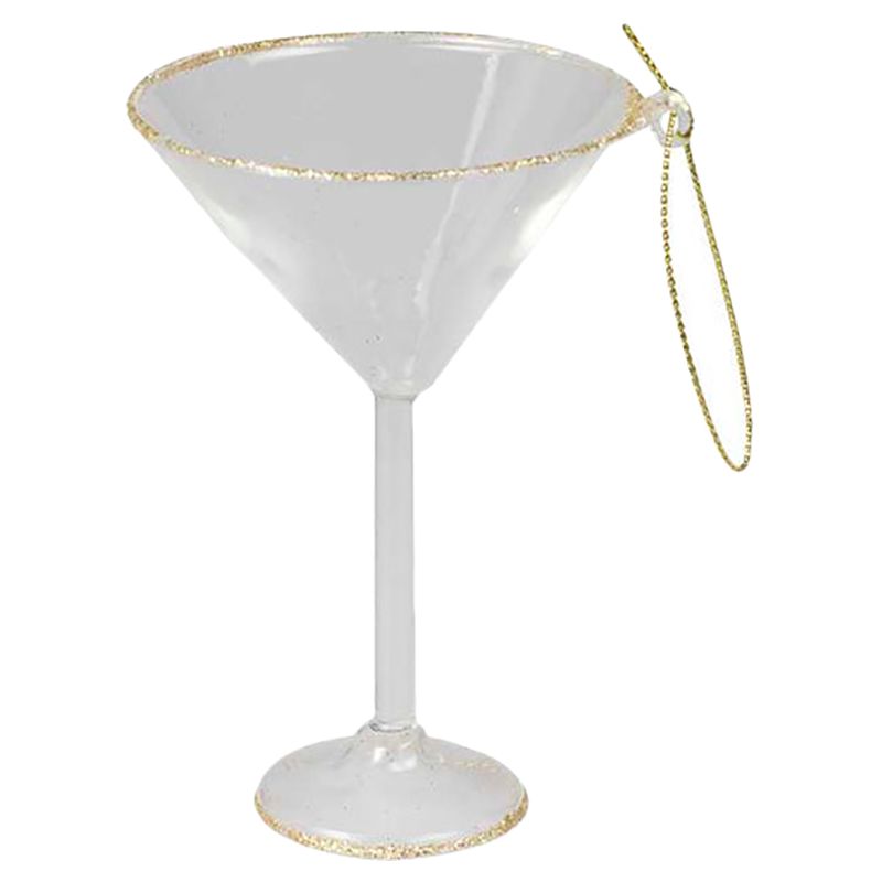 Ginger Ray - Novelty Martini Glass Christmas Tree Hanging Decoration - Clear