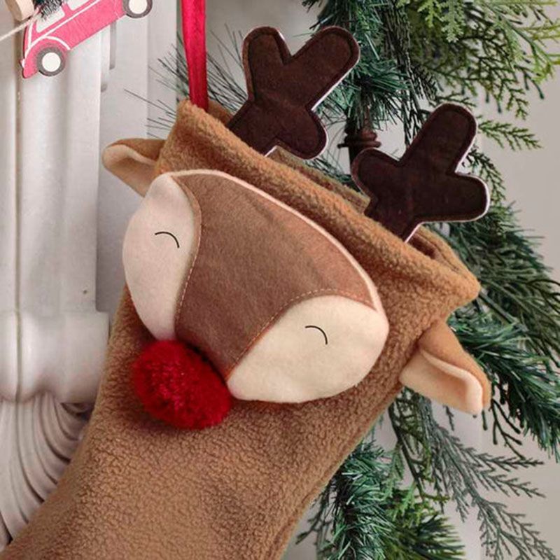 Ginger Ray - Reindeer Shaped Stocking - Brown