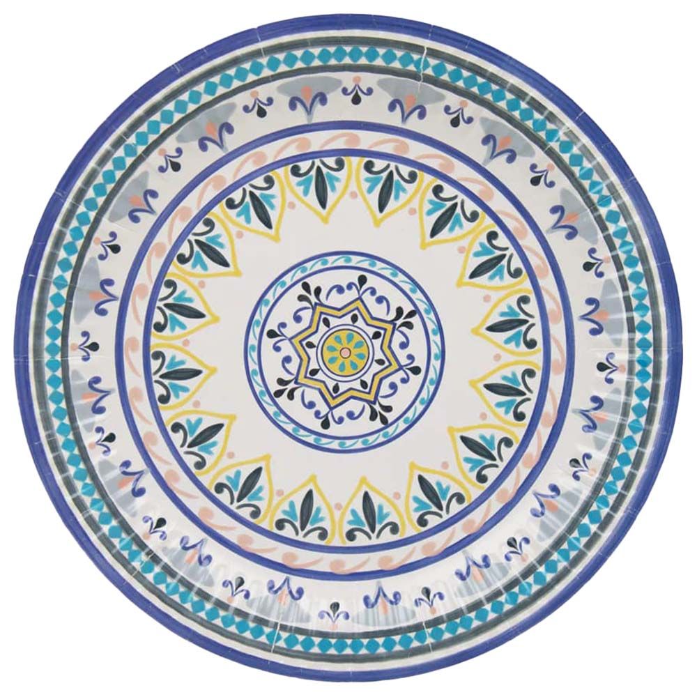 Talking Tables - Souk Paper Plates - Blue - 12pcs - 9-Inch