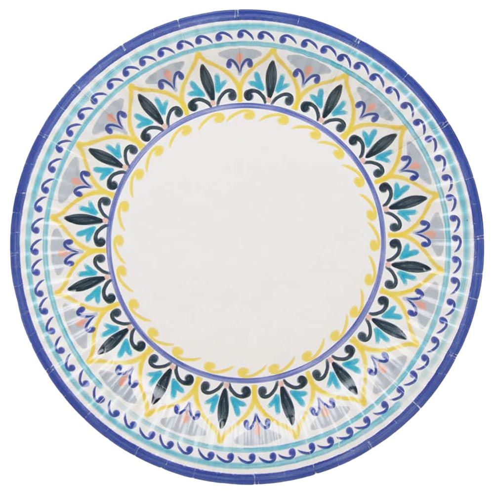 Talking Tables - Souk Paper Plates - Blue - 12pcs - 9-Inch