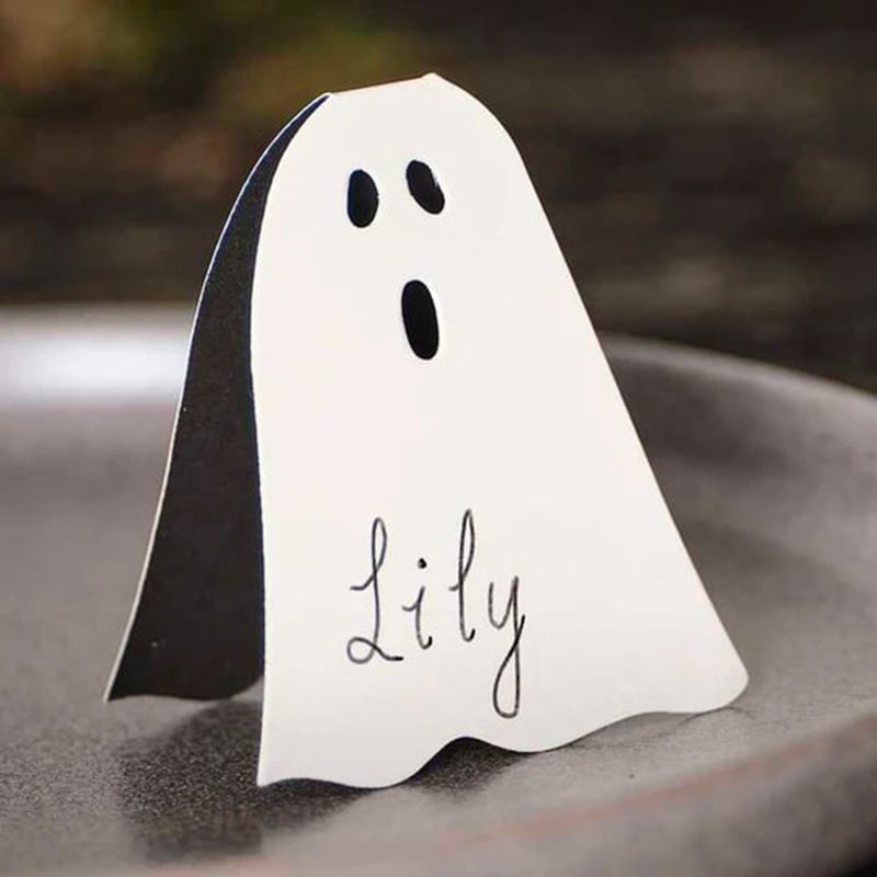 Ginger Ray - Ghost Paper Place Card - White - 6pcs