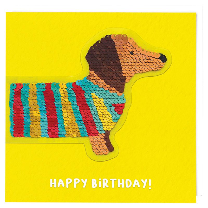 Redback Cards - Sequin Dog Birthday Card