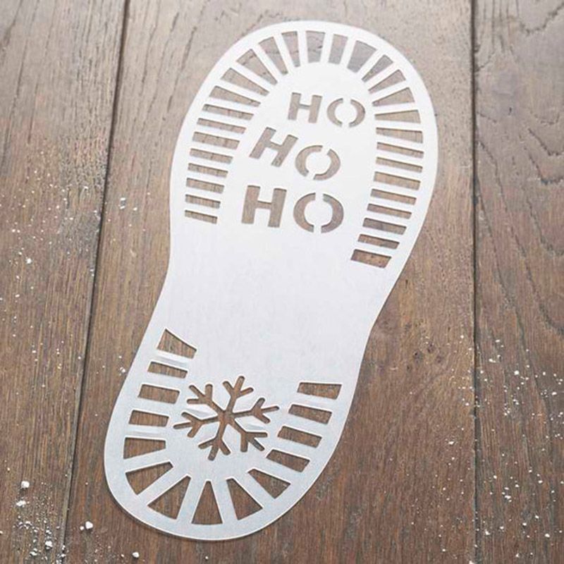 Ginger Ray - Santa Foot Print Stencil - White