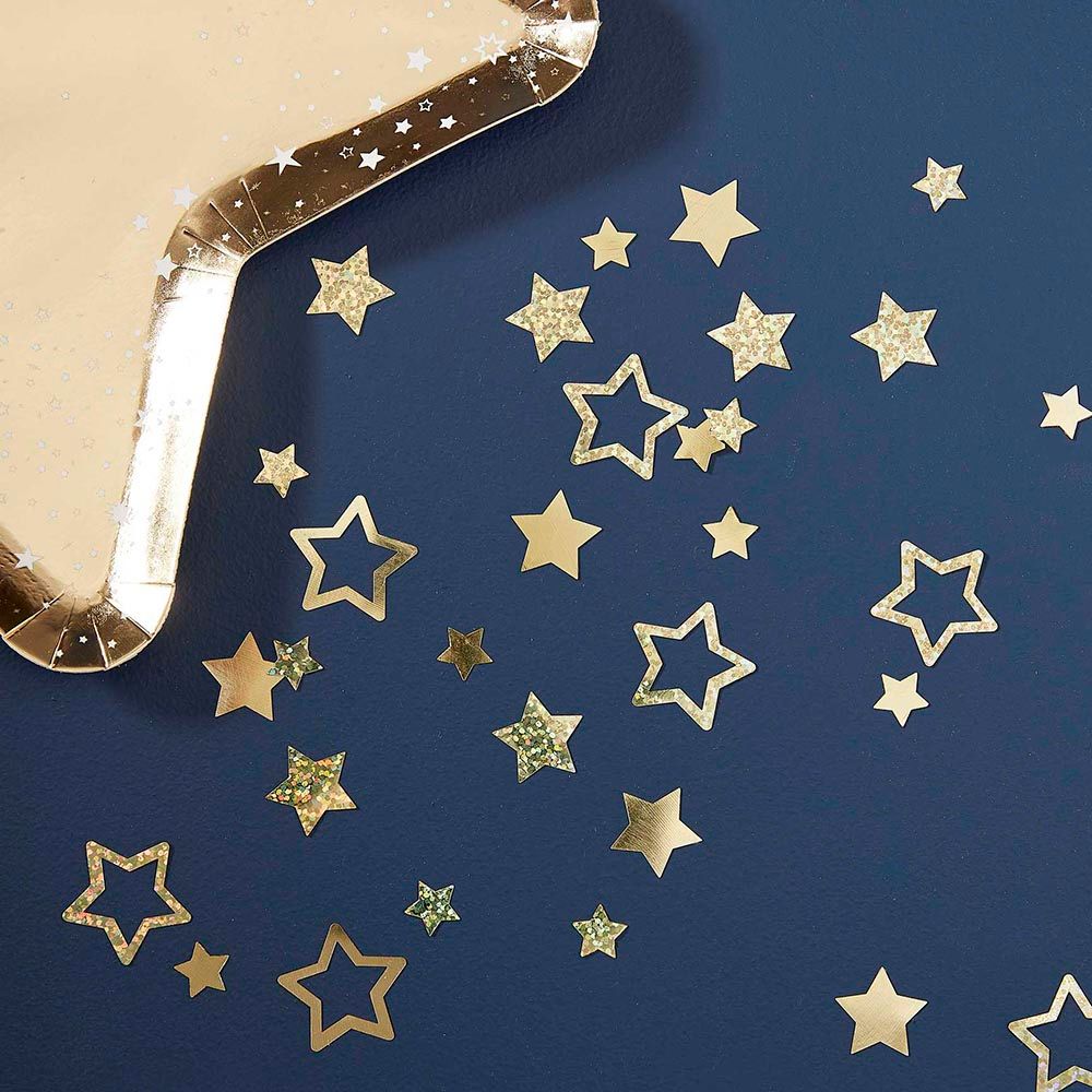 Ginger Ray - Star Shaped Table Confetti - Gold