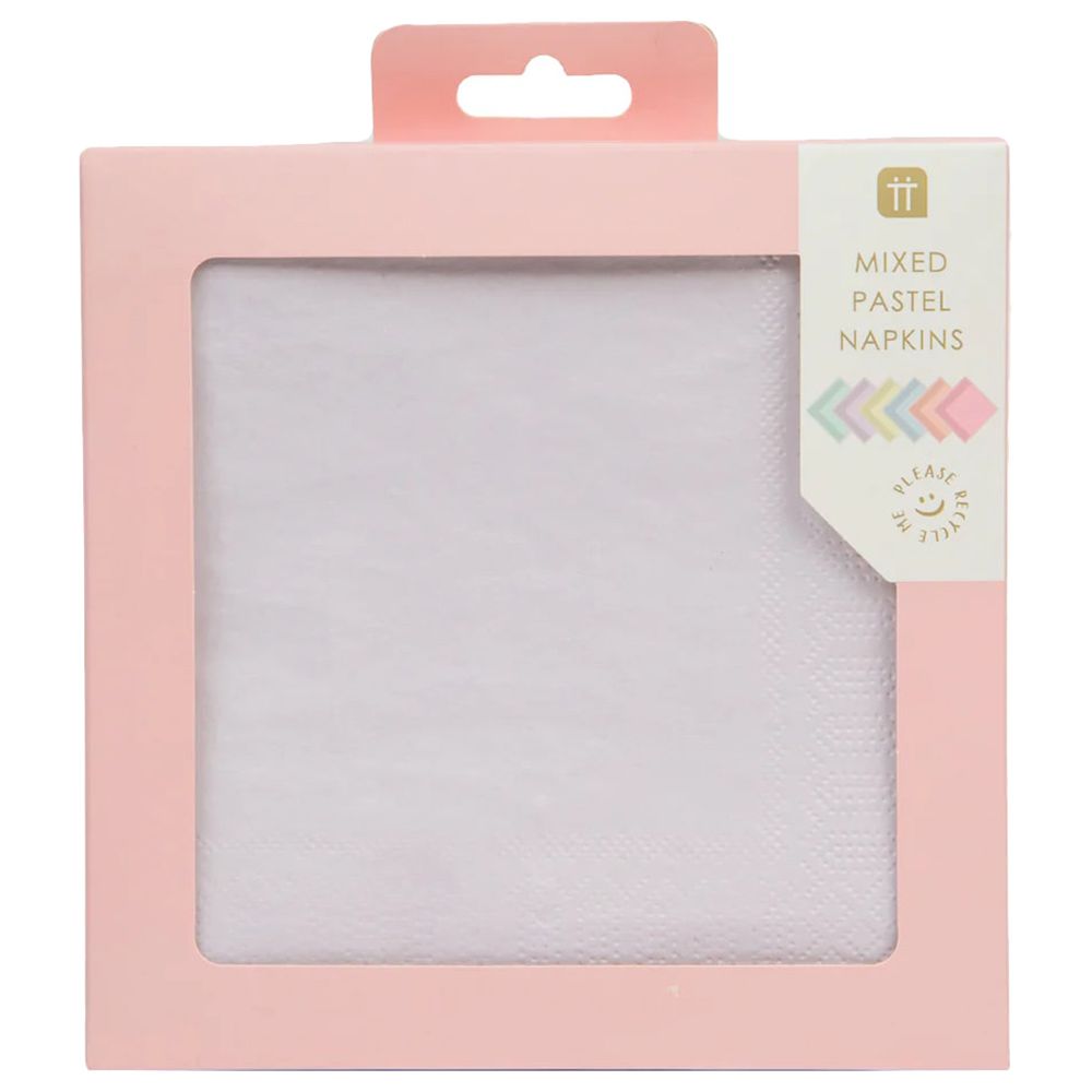 Talking Tables - We Heart Pastels Napkin - 33cm - 21pcs