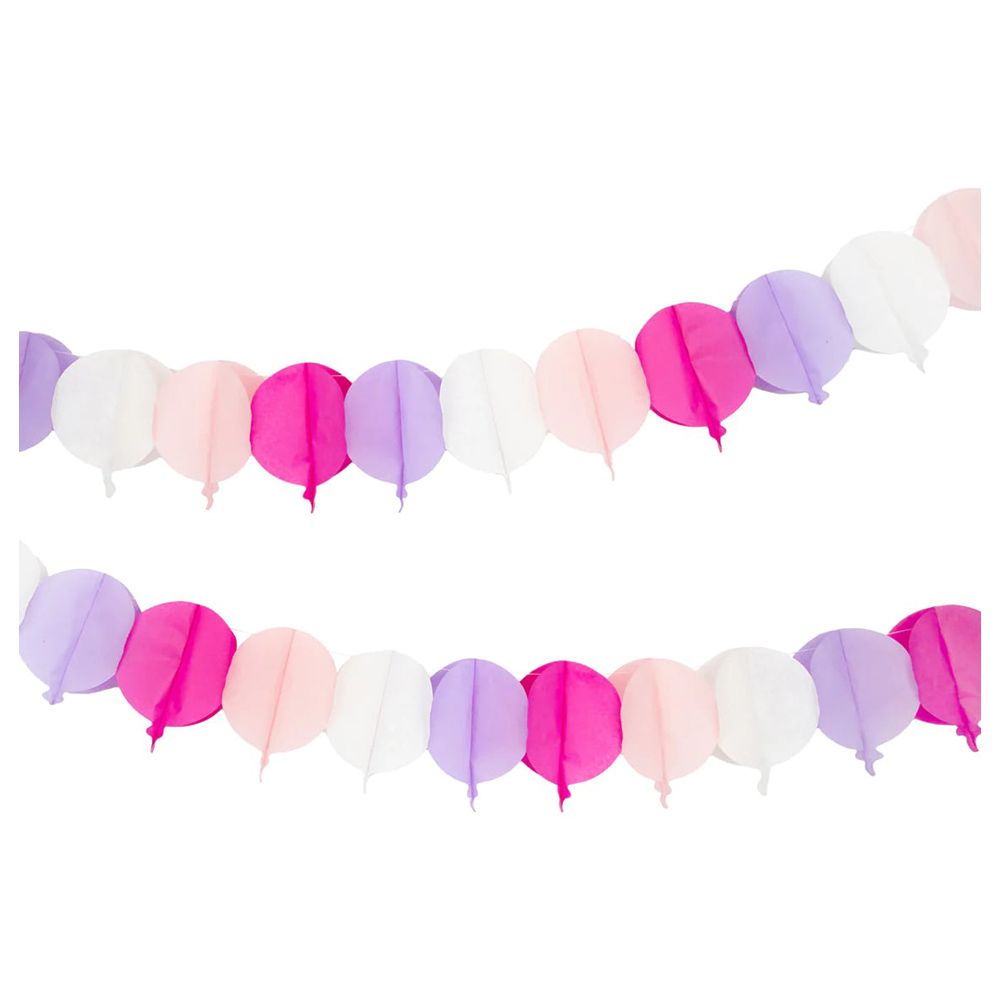 Talking Tables - Honeycomb Balloon Paper Garland - 3M - 3Pc - Pink