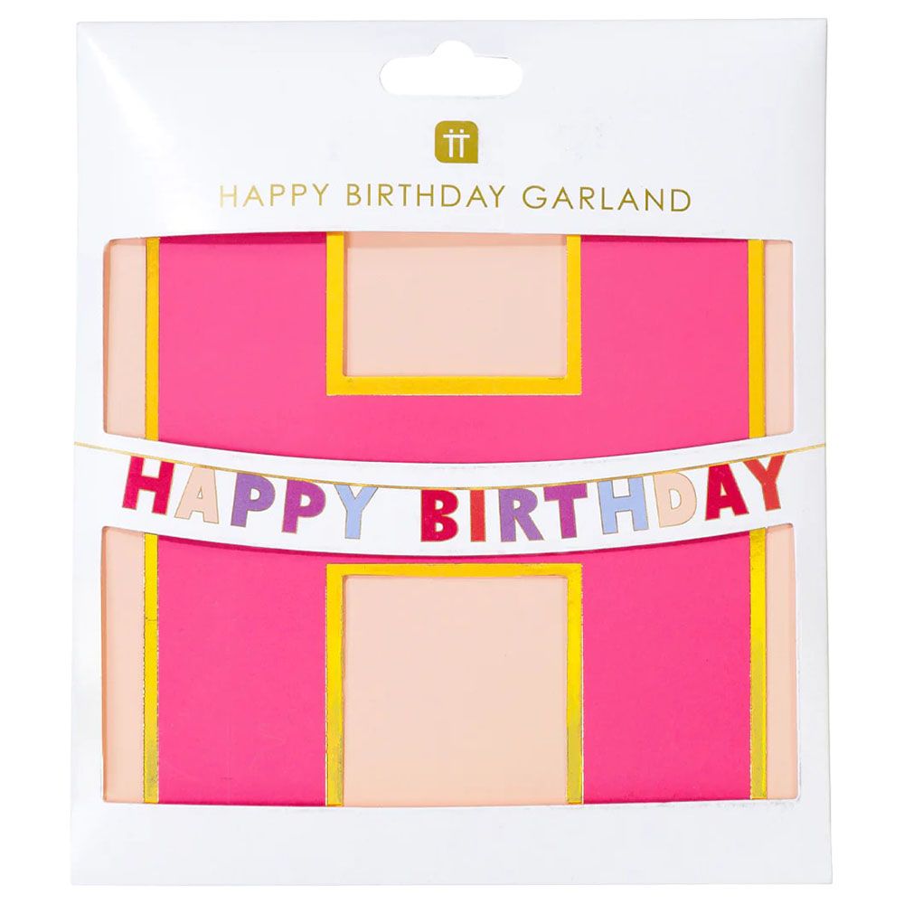 Talking Tables - Riotous Rose Happy Birthday Paper Garland - 3M