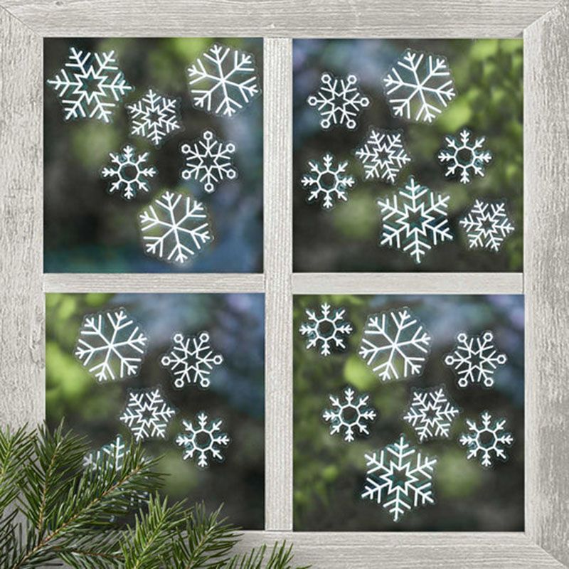 Ginger Ray - Snowflake Window Stickers - White