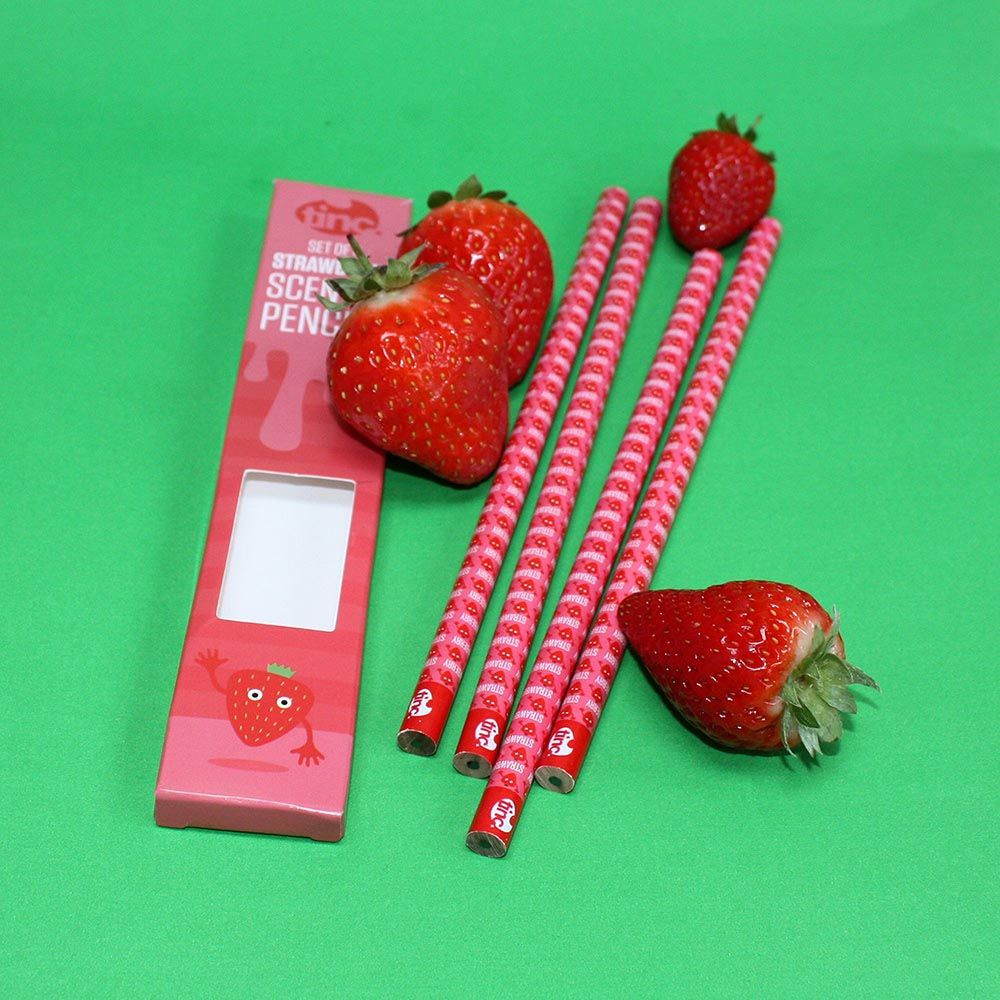 Tinc - Strawberry Scented Pencils - 4pcs