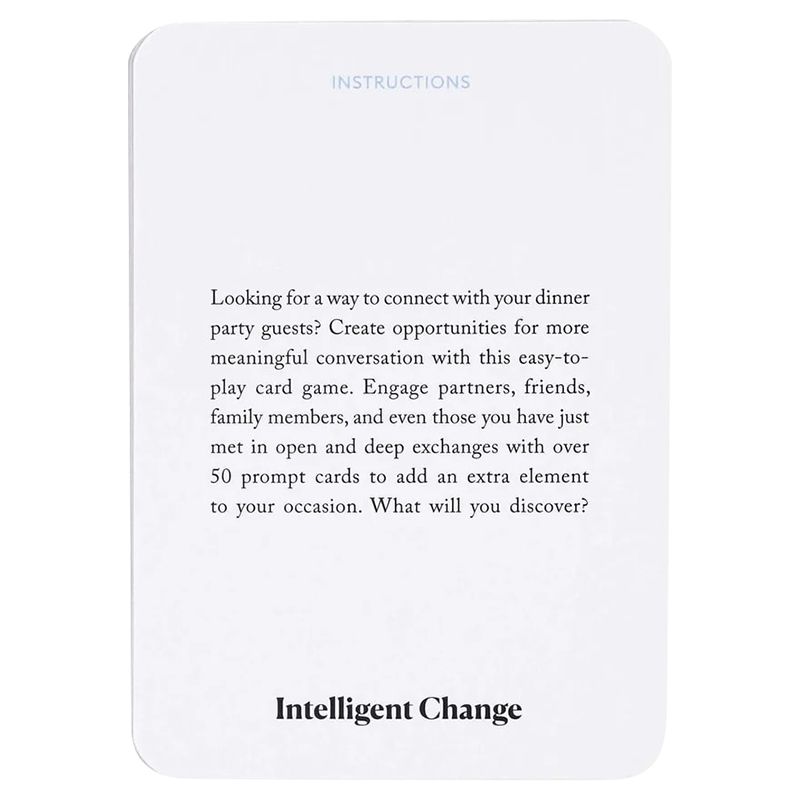 Intelligent Change - Table Talk Card Game - Team Edition