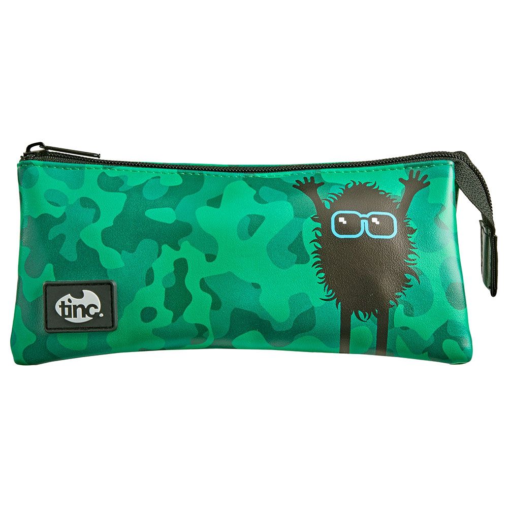 Tinc - Hugga Tri Compartment Pencil Case - Green