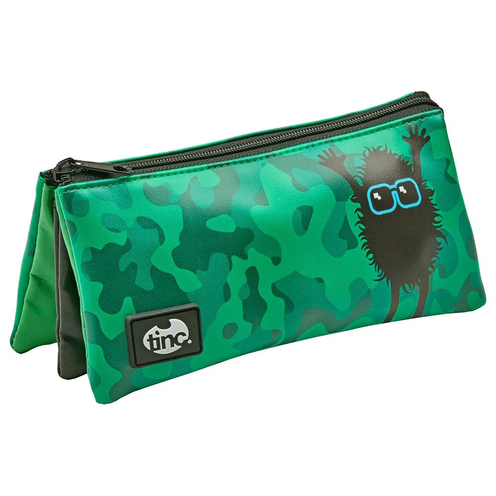 Tinc - Hugga Tri Compartment Pencil Case - Green