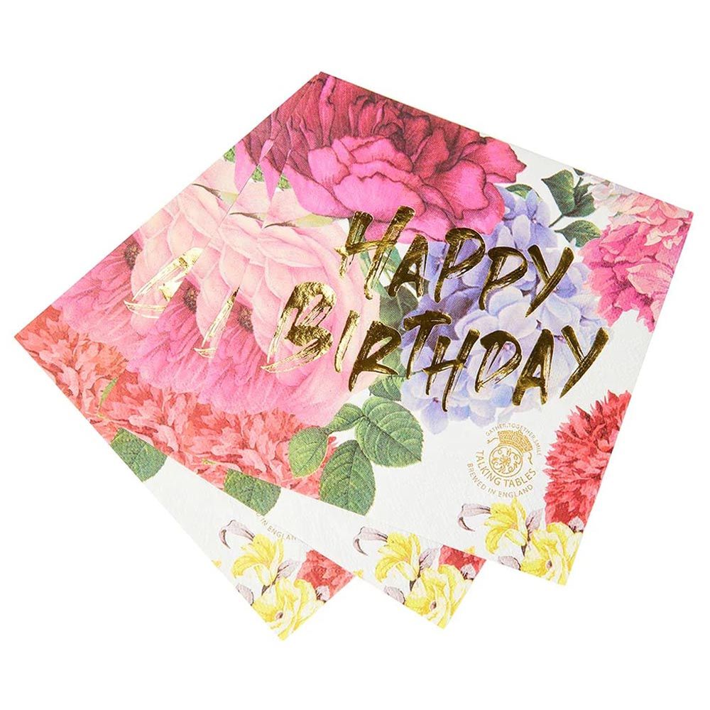 Talking Tables - Truly Scrumptious Happy Birthday Napkin - 20pcs