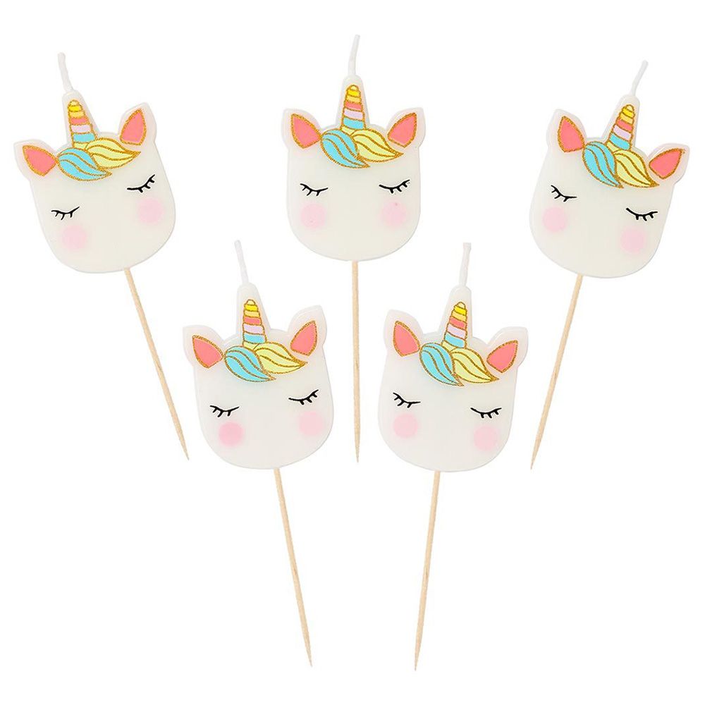 Talking Tables - We Heart Unicorn Shaped Candles - 5pcs