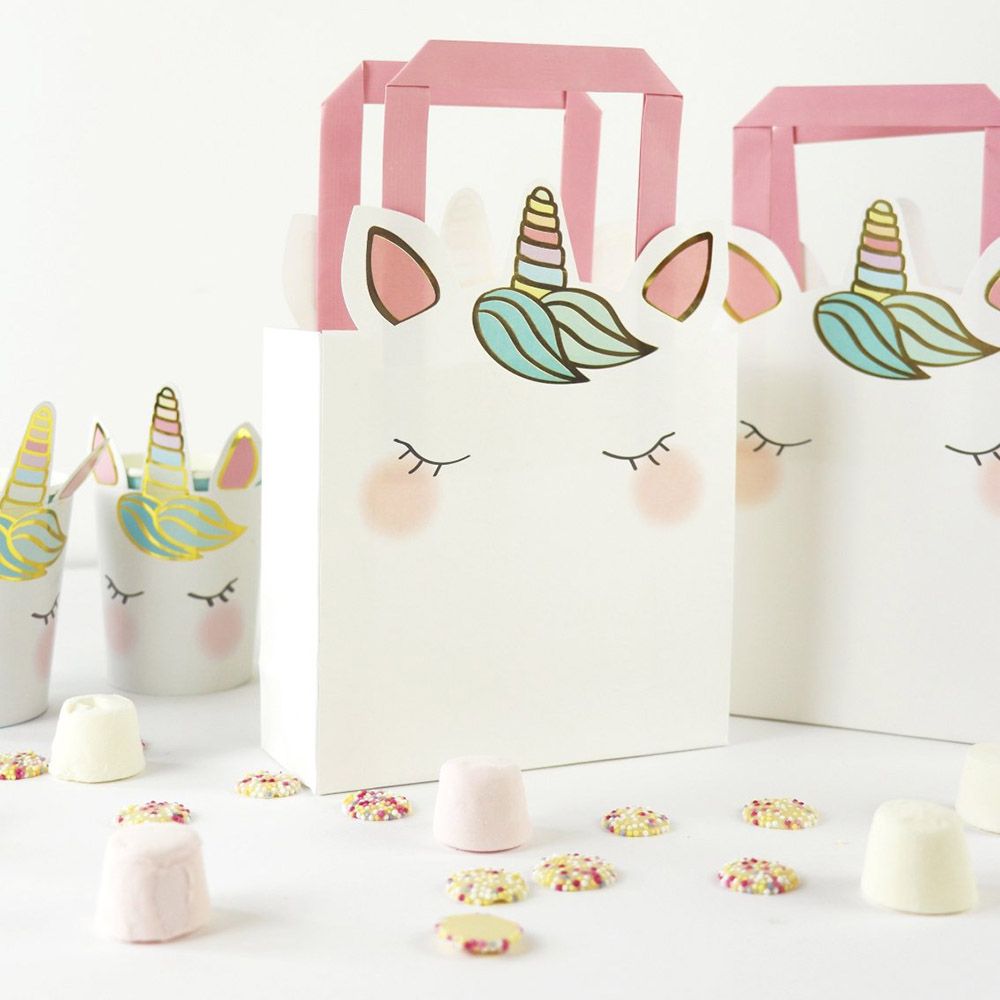 Talking Tables - We Heart Unicorns Shaped Party Bag - 6pcs