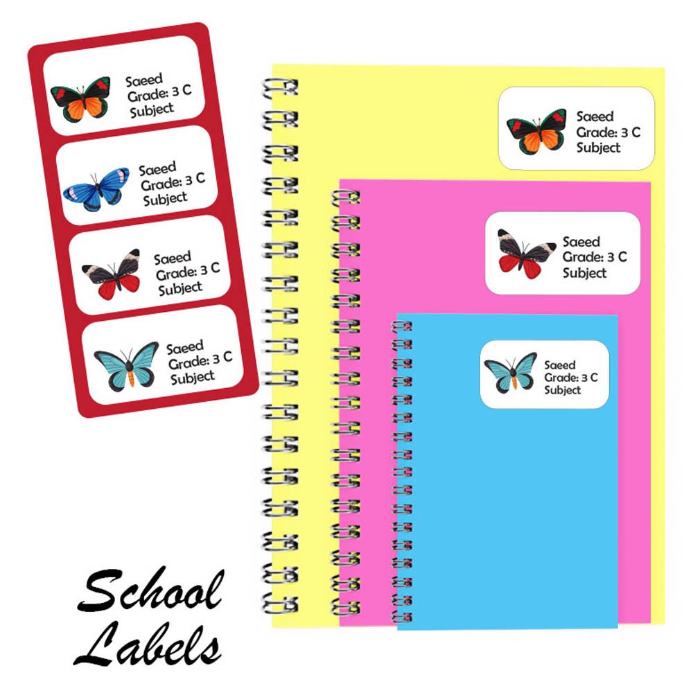 Printshop - Personalised Labels - Pack of 30 - Butterfly