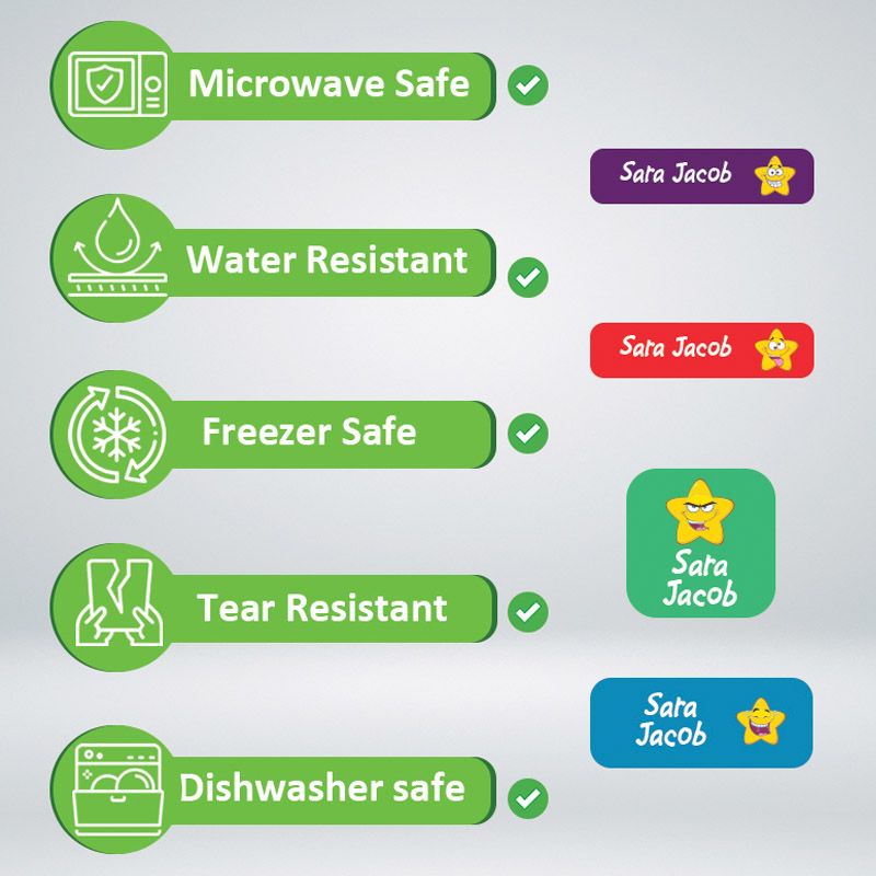 My Labels - Shoe & Iron On Waterproof Labels - Fruit