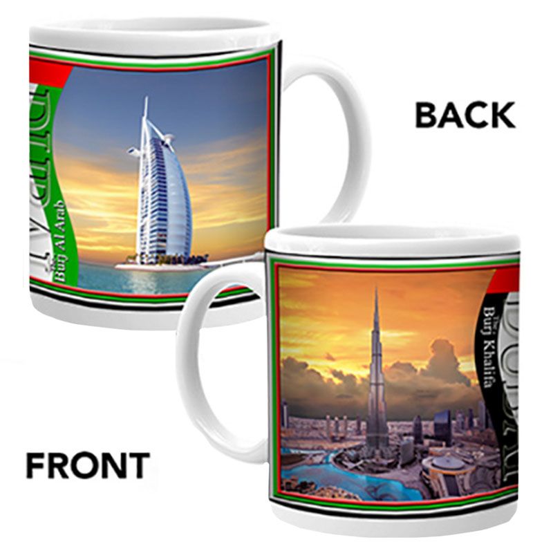 Ajooba - Dubai Souvenir Mug Burj Khalifa Burj Al Arab 01