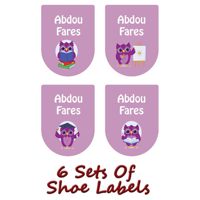 Printshop - Personalised Waterproof Labels Set - Owl