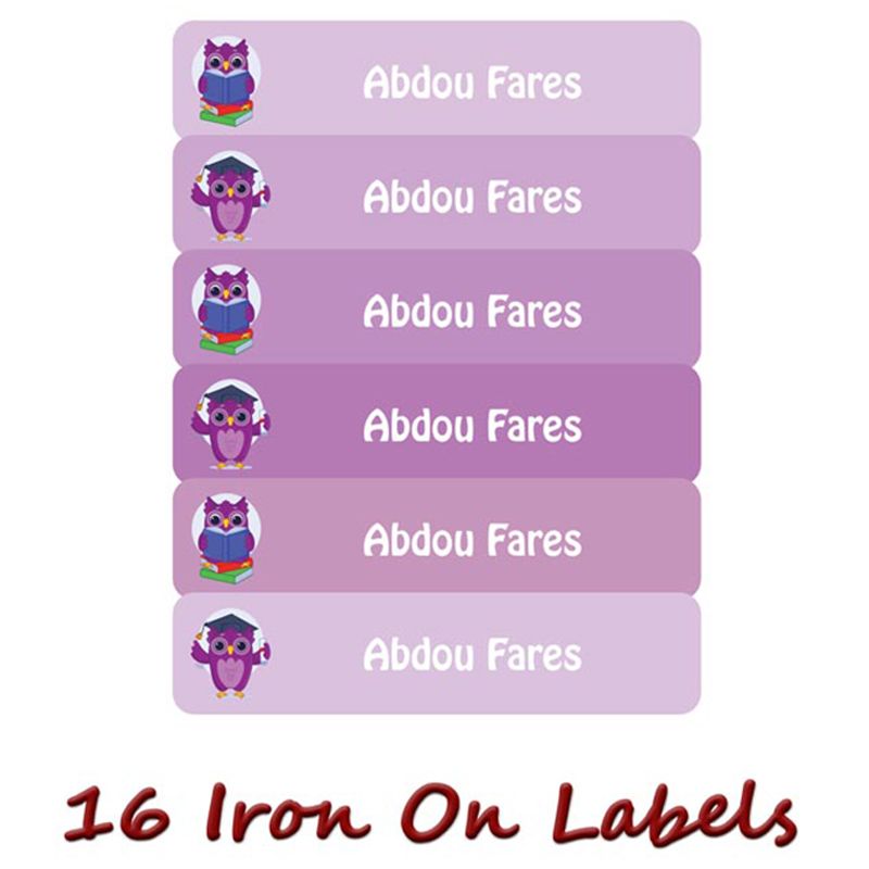 Printshop - Personalised Waterproof Labels Set - Owl