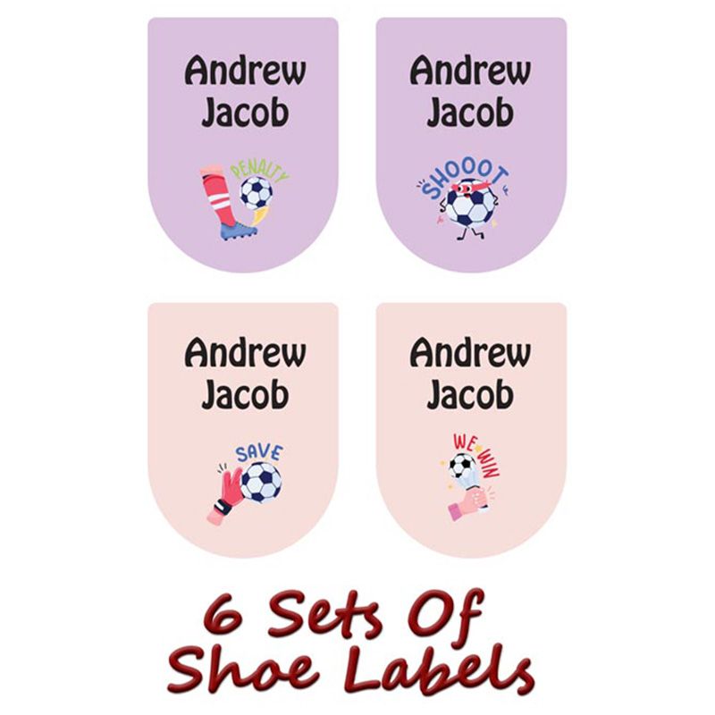 Printshop - Personalised Waterproof Labels Set - Soccer