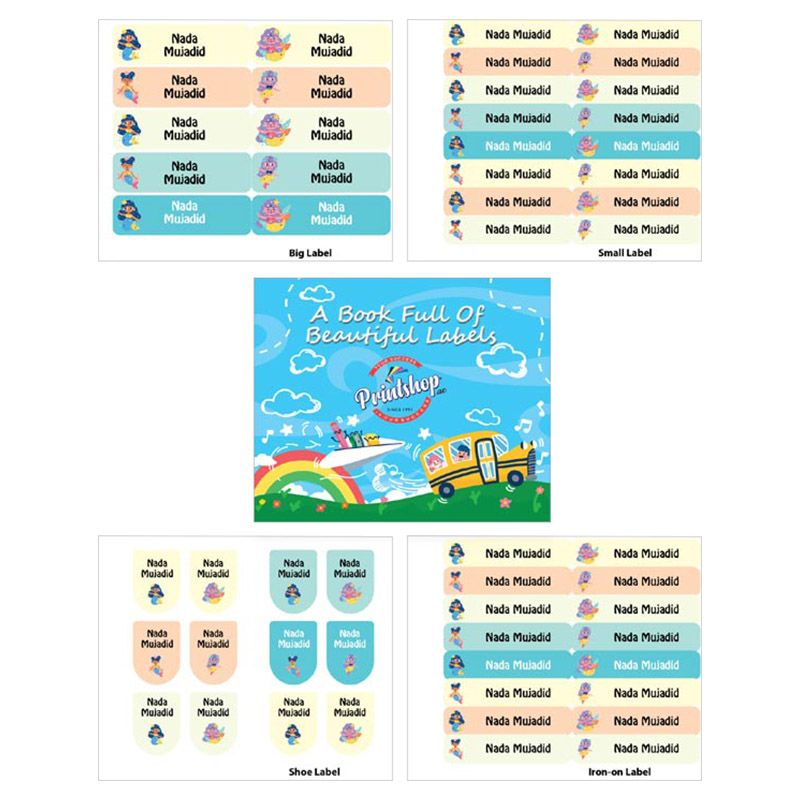 Printshop - Personalised Waterproof Labels Set - Princess