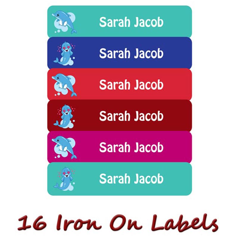 Printshop - Personalised Waterproof Labels Set - Dolphin