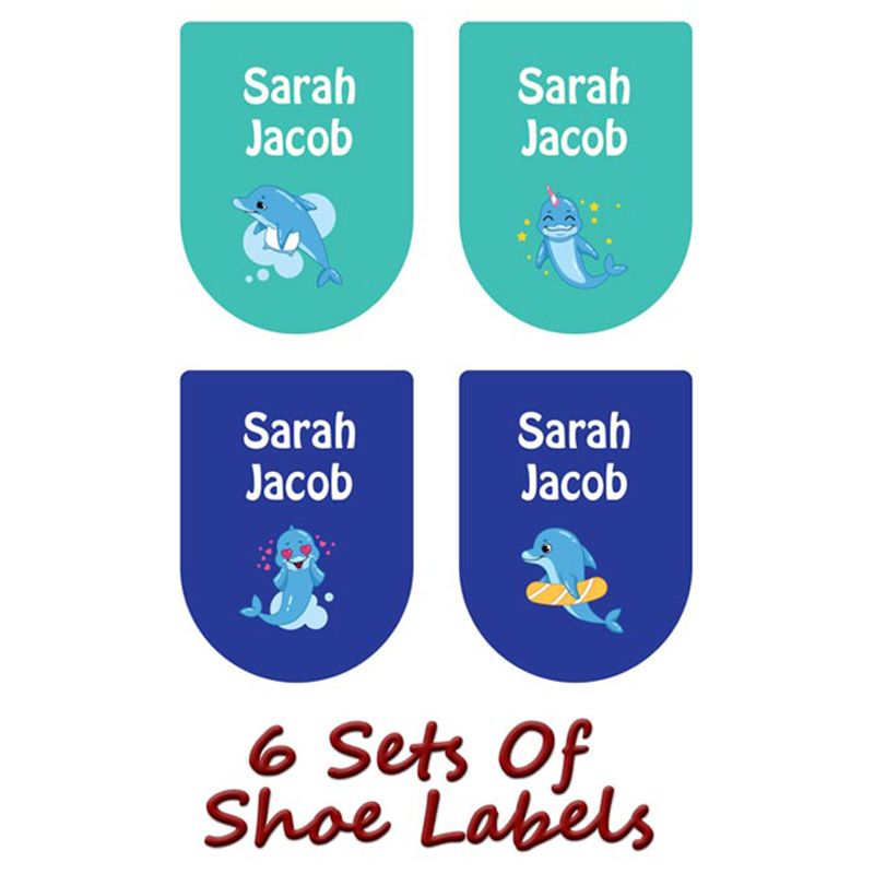 Printshop - Personalised Waterproof Labels Set - Dolphin