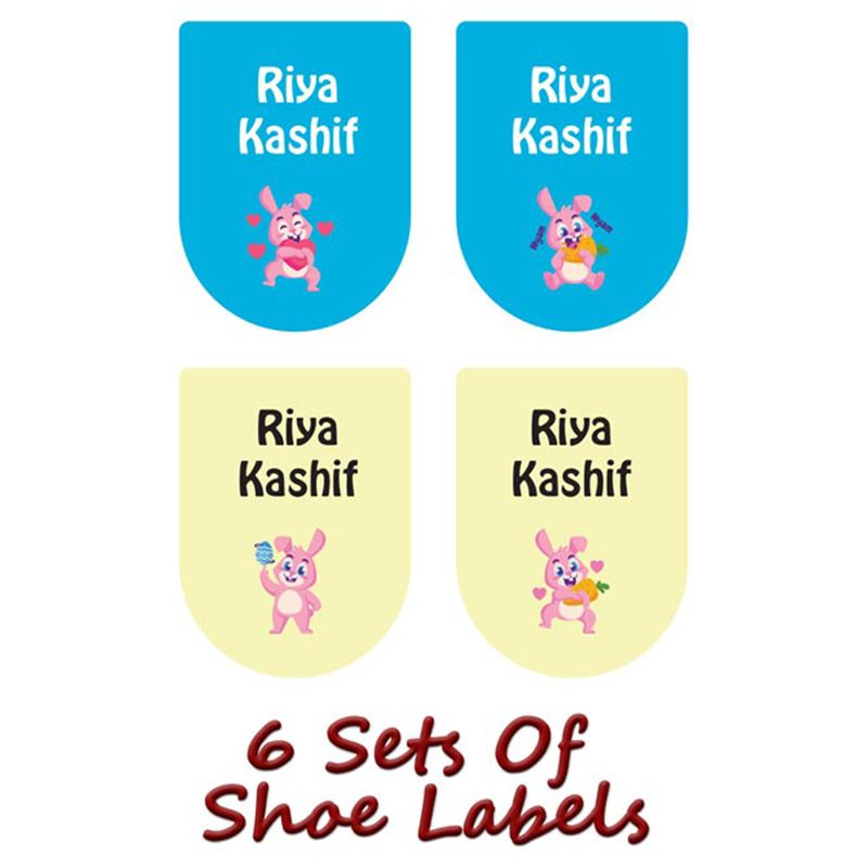 Printshop - Personalised Waterproof Labels Set - Rabbit