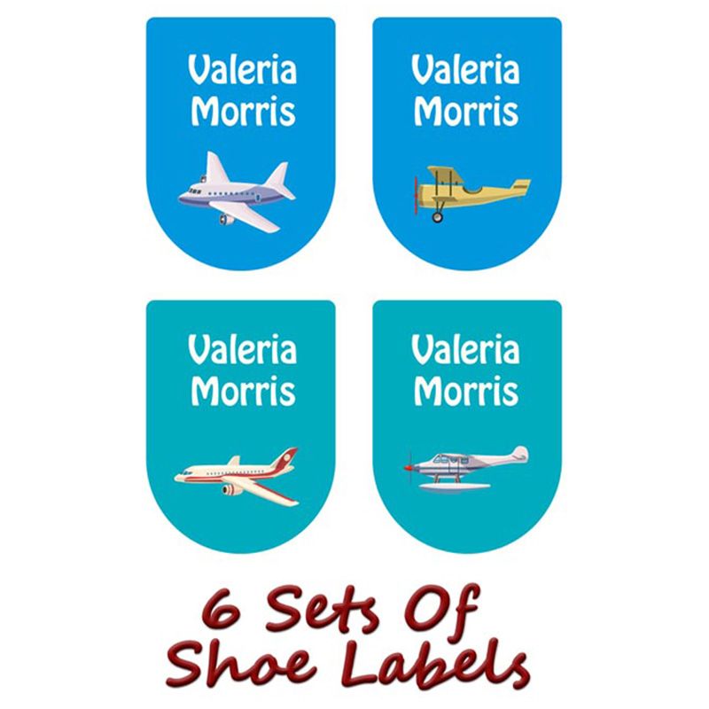 Printshop - Personalised Waterproof Labels Set - Aeroplane