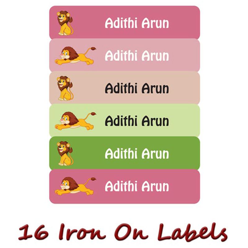 Printshop - Personalised Waterproof Labels Set - Lion