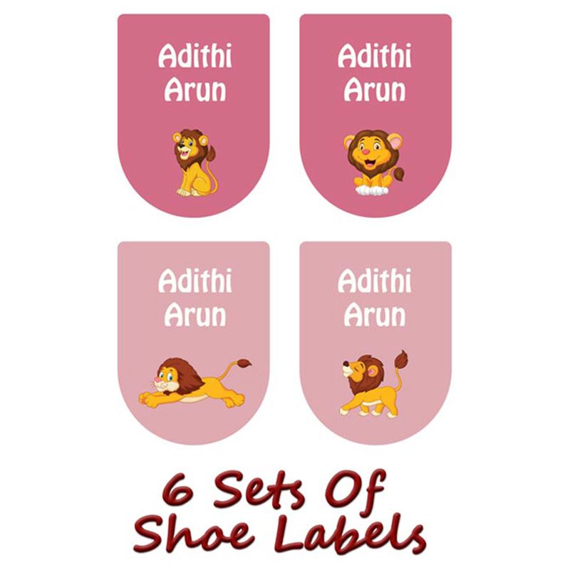 Printshop - Personalised Waterproof Labels Set - Lion