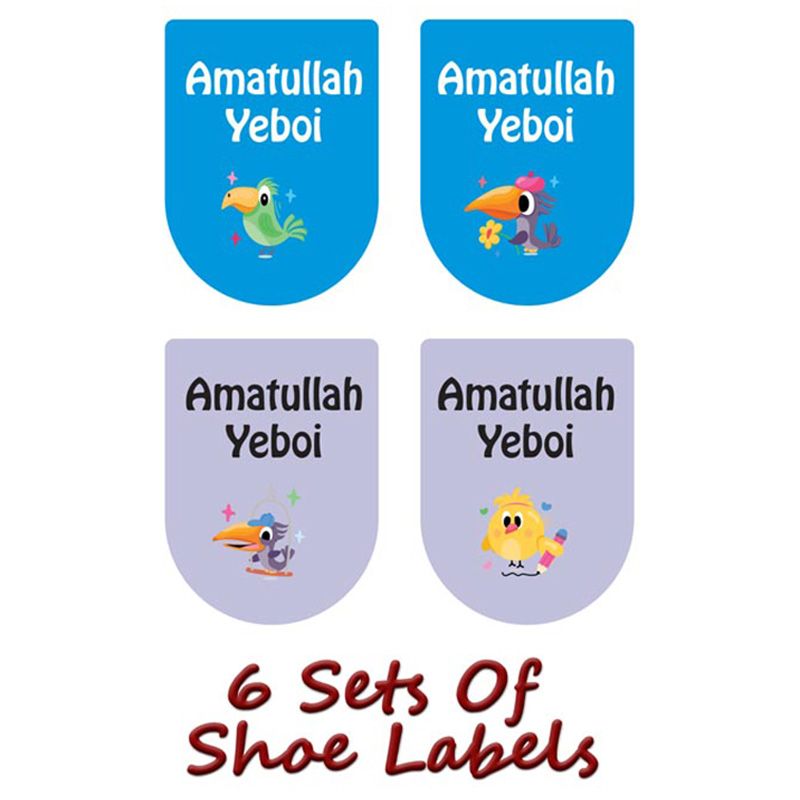 Printshop - Personalised Waterproof Labels Set - Mix Birds